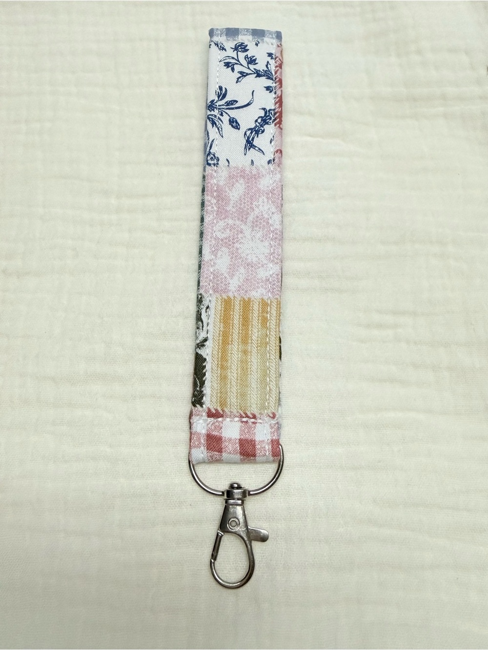 Handmade Patchwork Pink Multi Wristlet Key & Card Holder Strap 3 Pieces - Picture 2 of 10